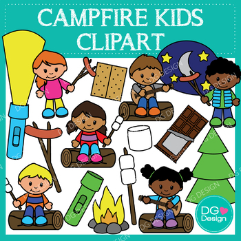 Campfire Kids Clipart by DG Design - Damm Good Design | TPT