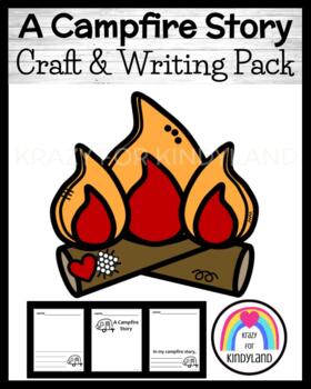 Preview of Campfire Craft Story Writing Prompt Activity - Camping Centers