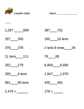 Campfire Math by sabrina vermilyea | Teachers Pay Teachers