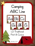 Camping ABC Line: Print and Cursive