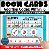 Camping Day Activities Boom Cards Add Three Numbers Make a Ten