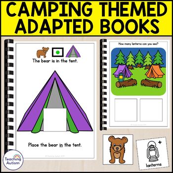 Preview of Camping Adapted Books for Special Education Bundle | Camping Activities