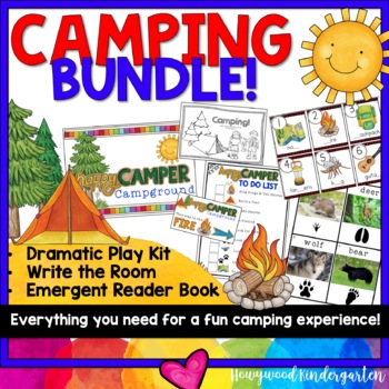 Preview of Camping BUNDLE for Spring / Summer Activities Kids Love : Play, Write, Read