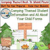 Camping Back To School Student Information & All About You