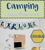 Camping Banner editable pennants Explore printable bunting