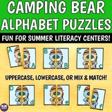 Camping Bear Alphabet Matching Puzzles - Preschool Kinderg