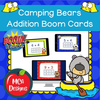 Preview of Camping Bears Addition Boom Cards