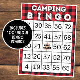 Camping Bingo | 100 Cards | Kids Camping Game | Camping Th