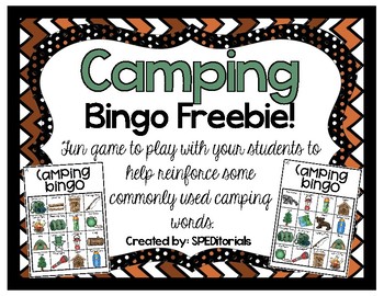 Preview of Camping Bingo Freebie