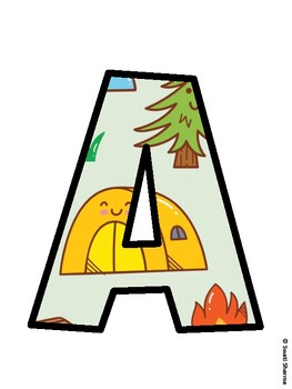 Preview of Camping Bulletin Board Décor Kit, Camping Bulletin Board Letters