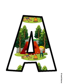 Preview of Camping Bulletin Board Décor Kit, Camping Bulletin Board Letters