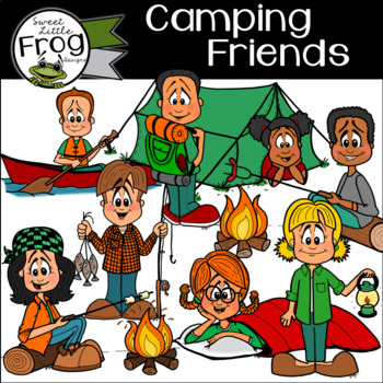 Camping Clip Art Bundle by Sweet Little Frog Designs | TpT