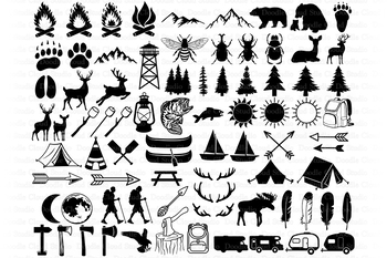 Download Camping Bundle Svg Files For Silhouette And Cricut Summer Camping Clipart