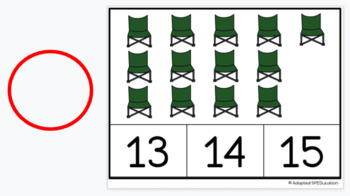 Preview of Camping- Camping Chair- Counting Sets 1-30 - Google slide activities