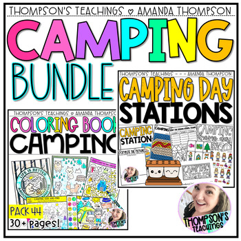 Preview of Camping Centers Activities for Theme Days | Coloring Book
