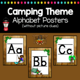 Camping Classroom Decor Alphabet Posters Manuscript