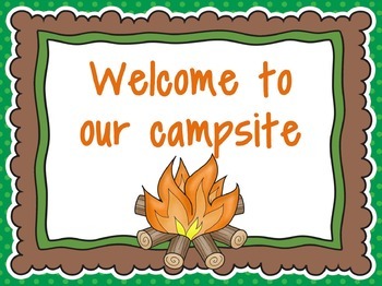 Camping Classroom Signs Freebie by Educational Inspirations | TpT