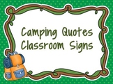 Camping Classroom Signs Freebie