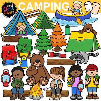 Camping Clip Art by First Class Clipart | TPT