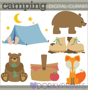 Camping Clip Art by Dorky Doodles | Teachers Pay Teachers