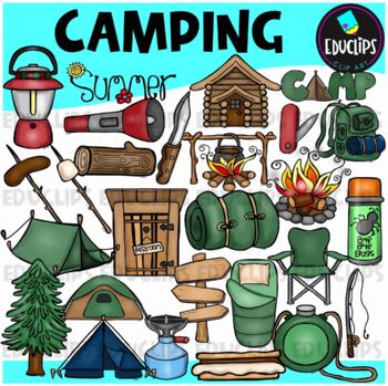 Preview of Camping Clip Art Clip Art Set {Educlips Clipart}