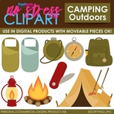 Camping Clip Art Dark Set (Digital Use Ok!)