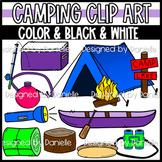 Camping Clip Art: Tent, Canoe, Campfire, S'more, Cooler and more!
