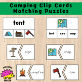 Camping Clip Cards and Matching Puzzles