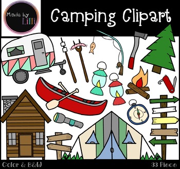 Camping Clipart by Made by Lilli Clipart | Teachers Pay Teachers