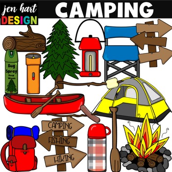 Camping Clipart Set by Jen Hart Design | TPT