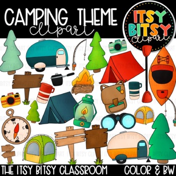 Camping Clipart - Camping Supplies, Gear and Activities | TPT