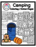 Camping Coloring Dauber Printables Booklet - Summer, Tent,