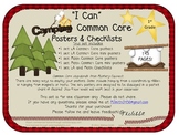 Camping Common Core I-Can Posters and Checklists: First Grade