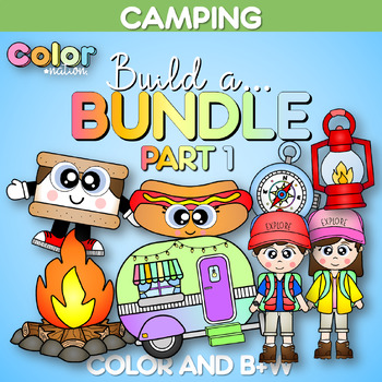 Preview of Camping Crafts Bundle PART 1 | Camping Theme Activities | Summer Bulletin Board