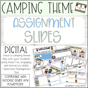 Preview of Camping Day Assignment Slides and Activities