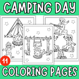 Camping Day End of the Year Coloring Pages/ 11 Coloring sh