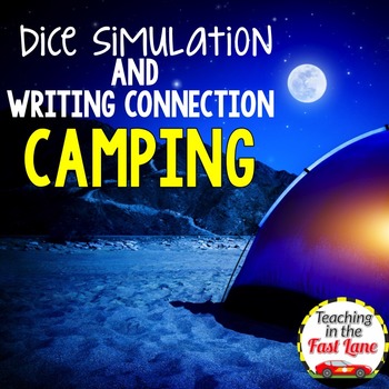 Preview of Camping Writing Activity Dice Simulation