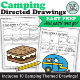 Camping Directed Drawing Pages