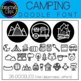 Camping Doodle FONT {Creative Clips Clipart}