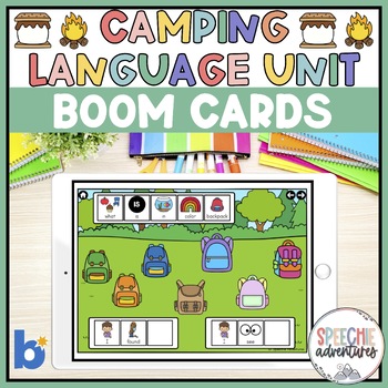 Preview of Camping Early Language Activities for Speech Language Therapy Boom Cards