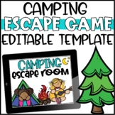 Camping Escape Room Editable Template