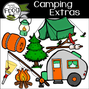Camping Clip Art Extras by Sweet Little Frog Designs | TPT