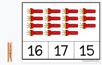 Preview of Camping- Flashlights- Counting Sets 1-30 - Google slide activities