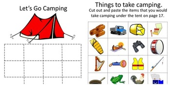 Camping, Camping Math, Camping Literacy, Summer Special Education