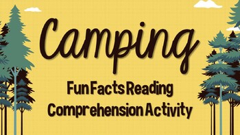 Preview of Camping Fun Facts: an independent reading comprehension activity