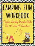 Camping Fun Summer Workbook Puzzle Pack for 3rd and 4th grades