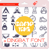 Camping Icons Dingbat Font - W Λ D L Ξ N