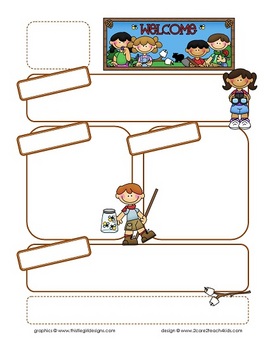 Camping Kids Newsletter Template With Blank Headings By 2care2teach4kids