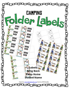 Preview of Camping Labels | Bring Back | Keep At Home | Blank Labels