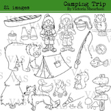 Camping Line Clip Art clipart